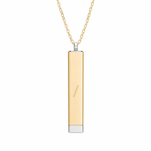 Hidden Message Sliding Blank Bar Necklace