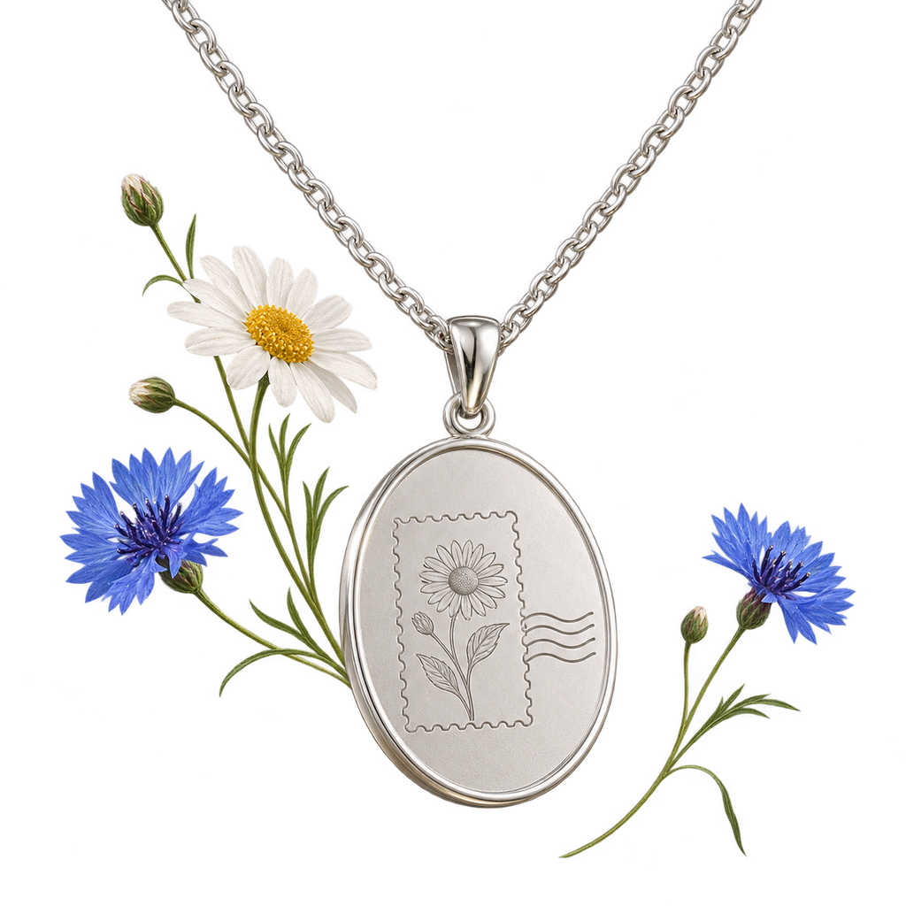 Oval Necklace, jewellery with a small decorative focal piece