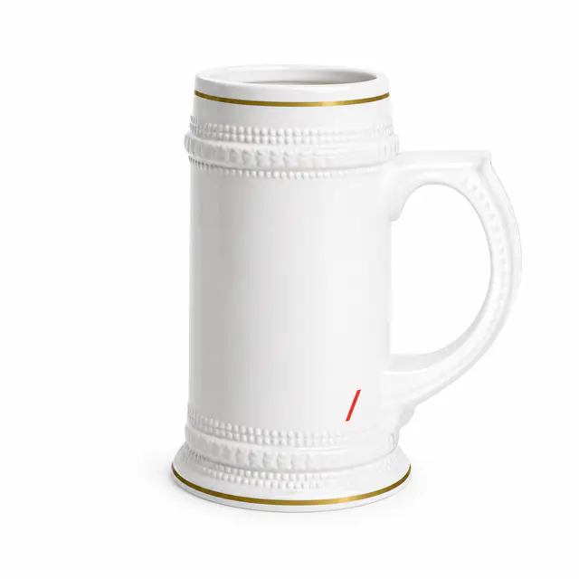 ORCA Coatings Beer Stein Mug 13oz — bone china stein with flared brim and ribbed bottom