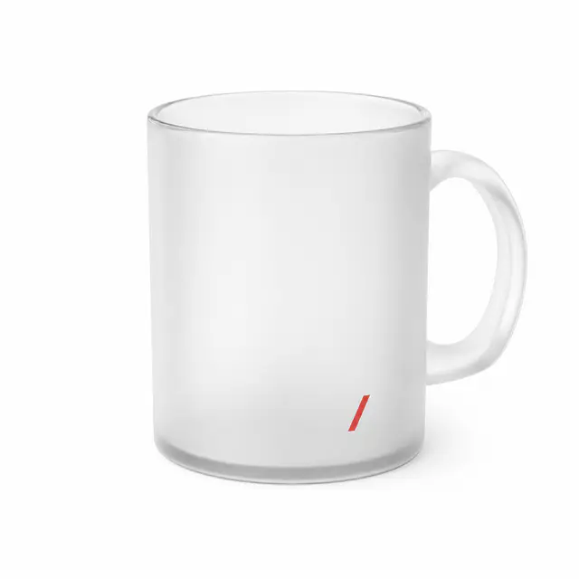 ORCA Coatings Frosted Glass Mug — frosted borosilicate glass with ORCA sublimation coating