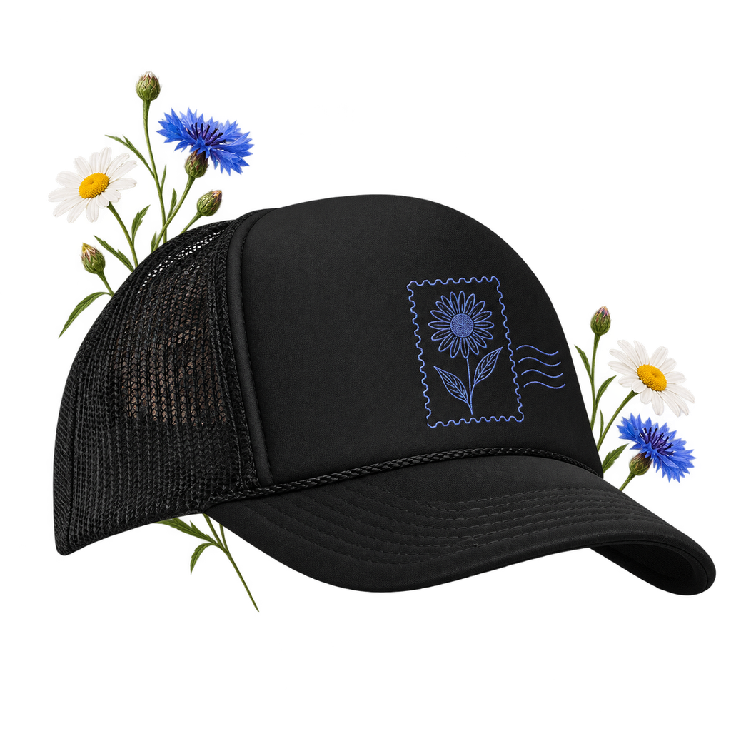 Otto Cap 39-165 Foam Trucker with a structured five-panel high crown, foam front, mesh back and snapback
