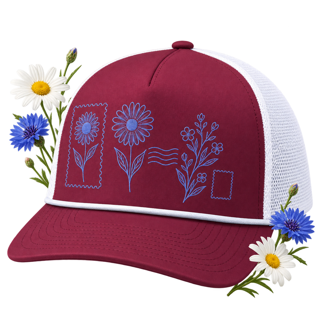 Pacific Headwear P423 with a mid-profile and 5-panel crown and curved brim