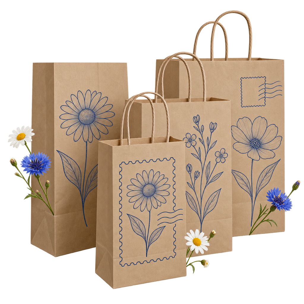 Paper Gift Bag with a paper body in a gift-bag format