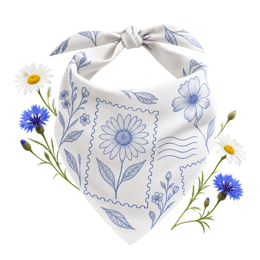 Pet Bandana, a bandana worn around a pet’s neck, with polyester construction