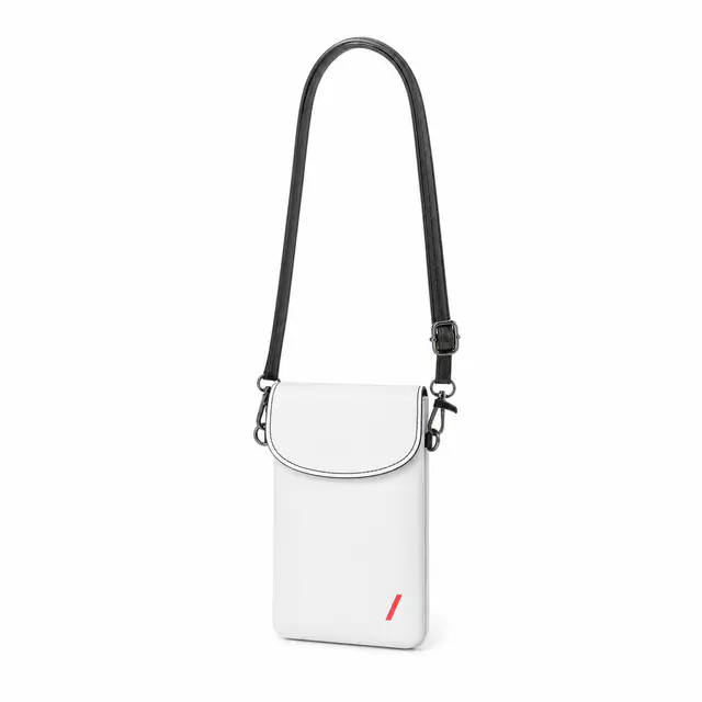 Print-on-demand phone wallet - faux-leather compact wallet with strap and phone storage