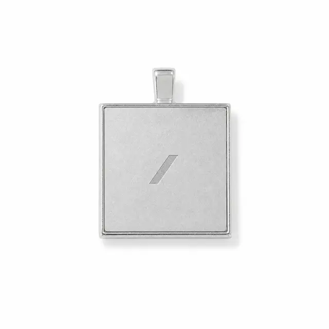 Print-on-demand photo pendant — silver-plated zinc alloy with custom photo print, includes chain