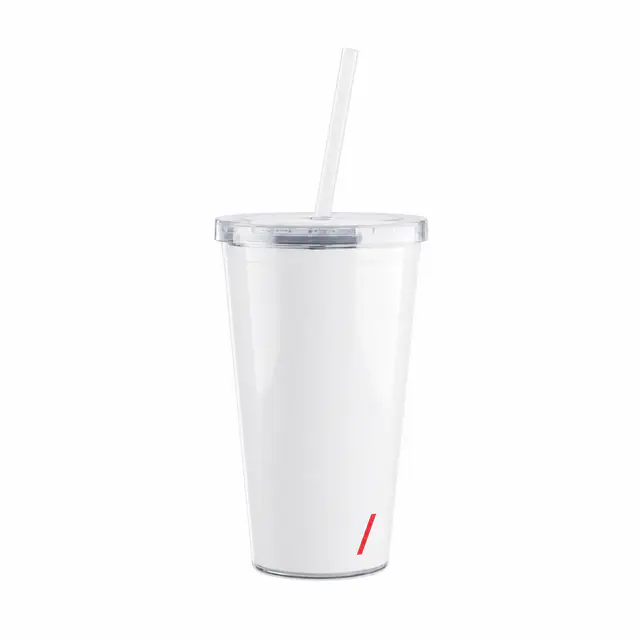 Plastic Tumbler with Straw 20oz