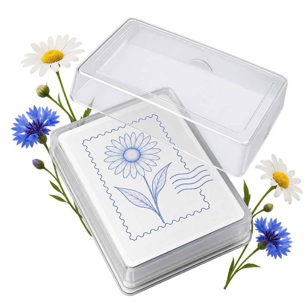 Custom poker playing-card deck with a shared printed design on the backs