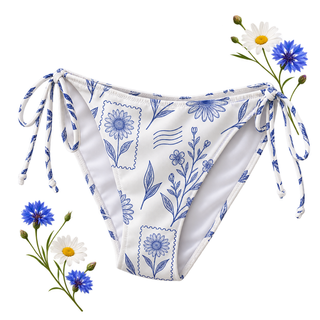 Polyester Blend Bikini Bottom in a bikini bottom shape