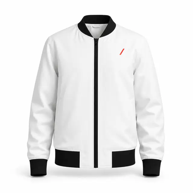 Print-on-demand polyester blend bomber jacket - polyester blend material type, collar neckline, long sleeves
