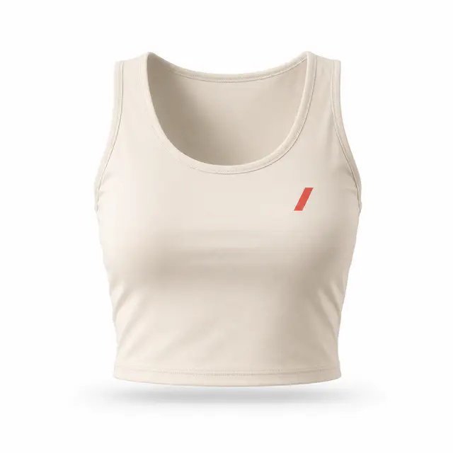 Print-on-demand polyester blend crop top - polyester blend material type, no listed fit or neckline