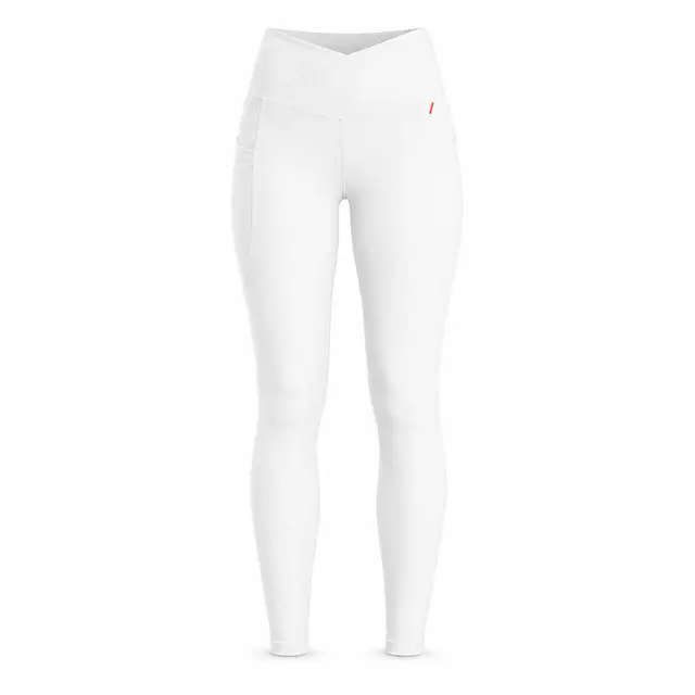 Polyester Blend Crossover Leggings with Pockets