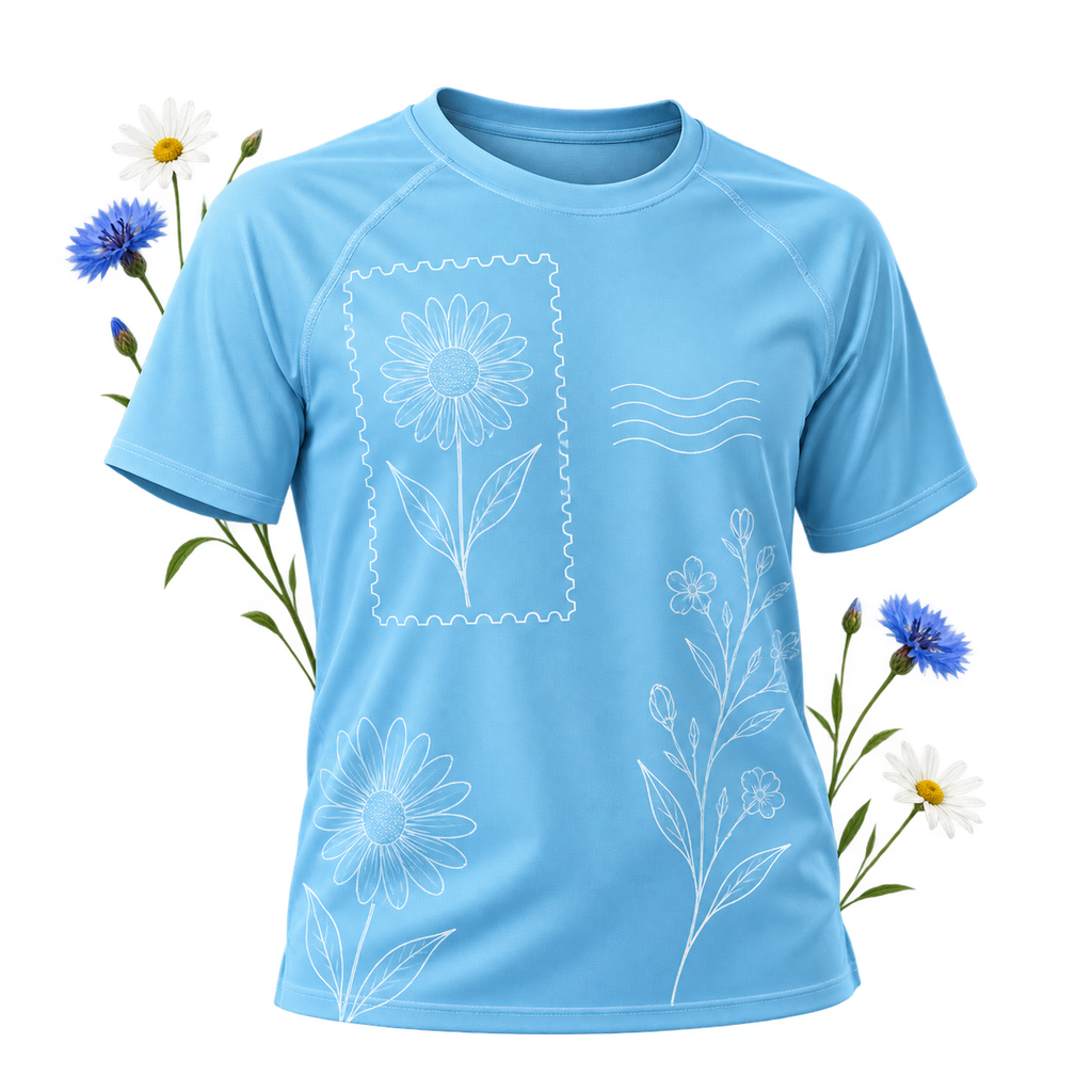 Polyester Blend Rash Guard with a fitted cut, showing its rash guard format