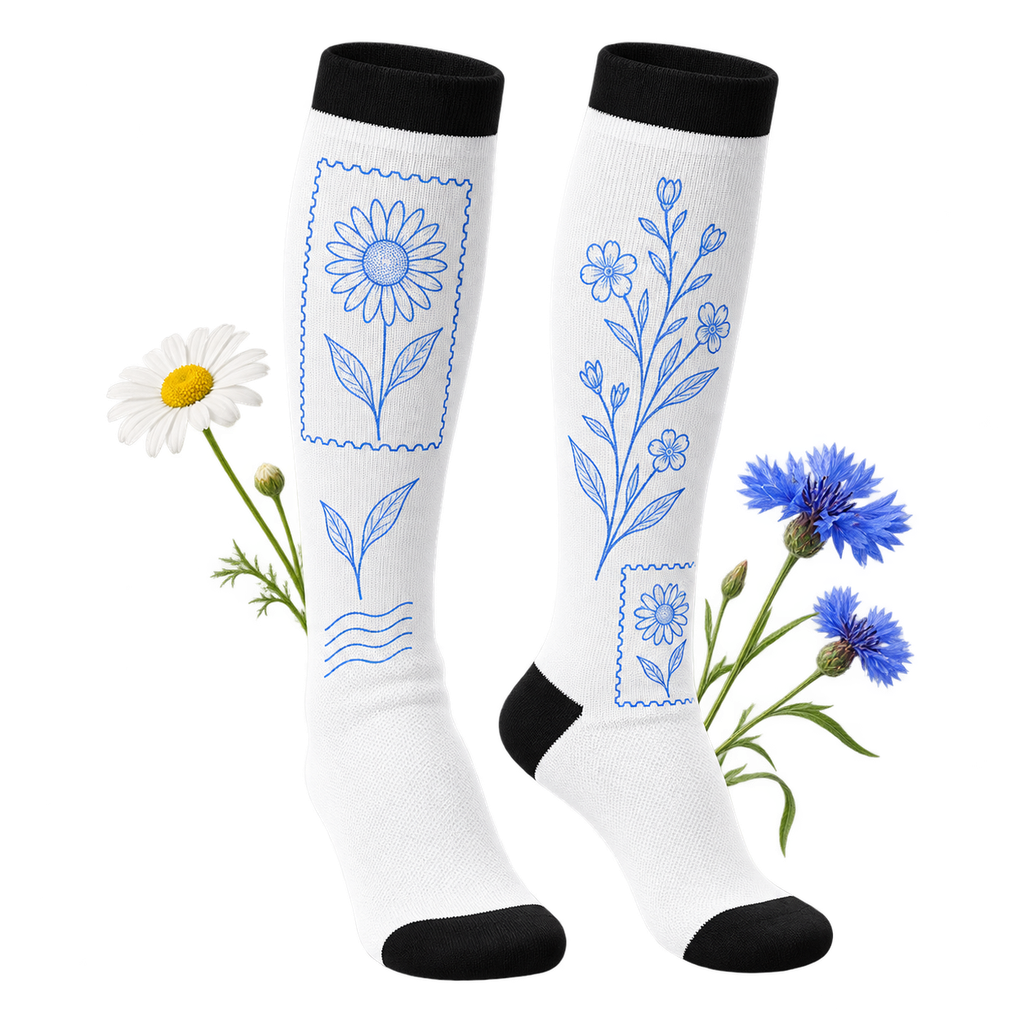 Polyester Blend Sublimation Socks with foot and leg sections