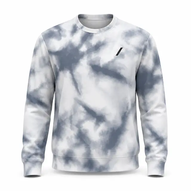 Print-on-demand polyester blend sweatshirt - polyester blend material type, crew neck, long sleeves