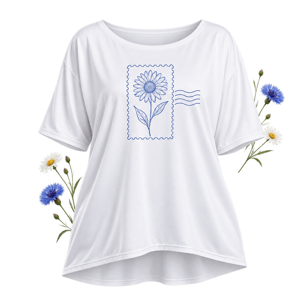 Polyester Dolman Top in a dolman top shape, showing its dolman top format