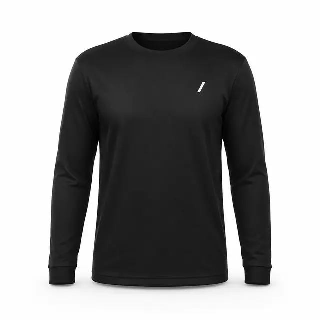 Print-on-demand kids polyester long sleeve shirt - 100% polyester material type, regular fit, crew neckline