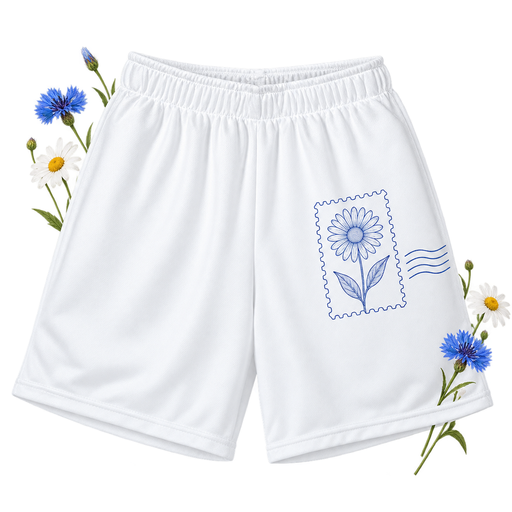 Kids Polyester Shorts in a shorts shape, showing its shorts format