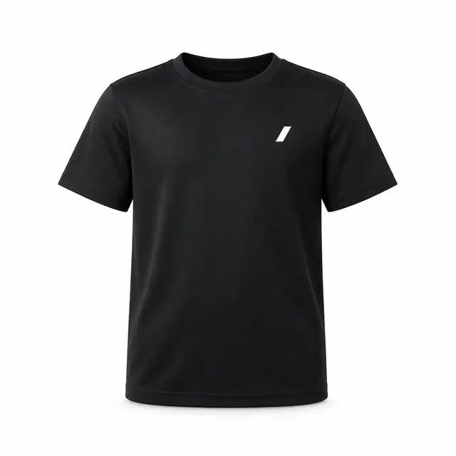 Print-on-demand kids polyester crew neck t-shirt - 100% polyester material type, regular fit, crew neckline
