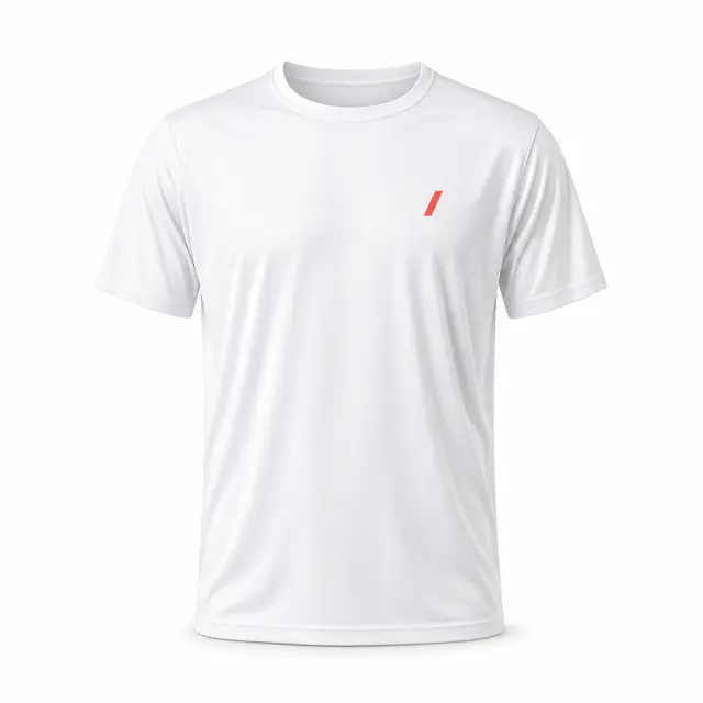 Print-on-demand polyester crew neck t-shirt - 100% polyester material type, crew neckline, short sleeves