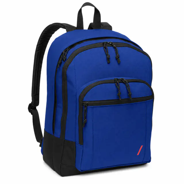 Port Authority BG204 Basic Backpack — 600D polyester, 820 cubic inches, zipper closure, embroidery compatible