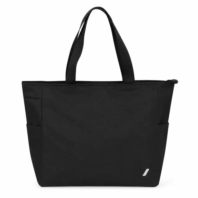 Port Authority BG410 Essential Zip Tote — 600D polyester, 1,097 cubic inches, embroidery and screen print