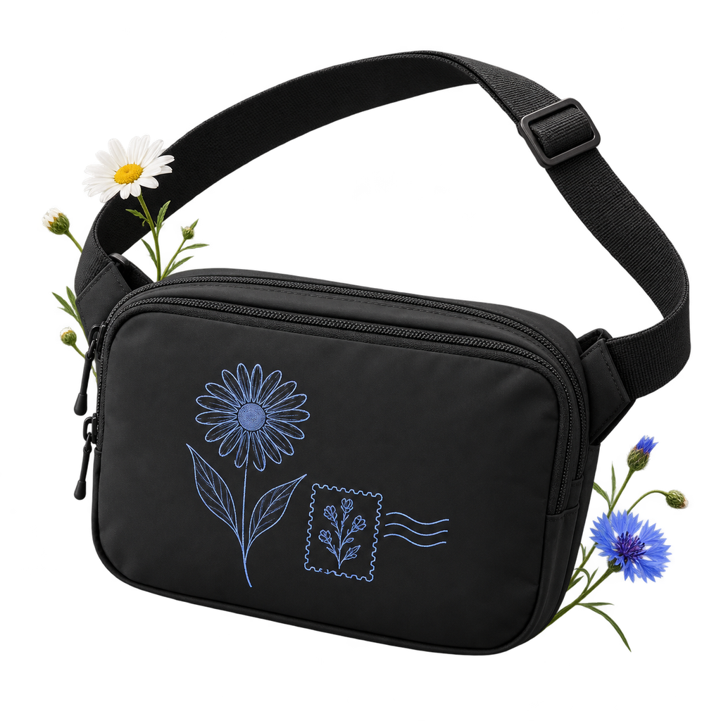 Port Authority BG938 Matte Dual-Compartment Crossbody — 3-liter polyester bag with two compartments
