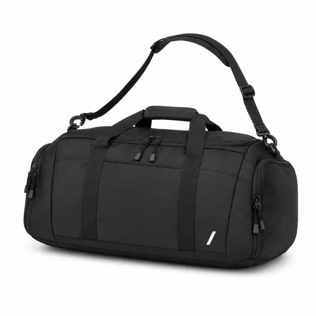 Port Authority BG970 Gym Bag — 600-denier polyester canvas, 2,119 cubic inches, zipper closure
