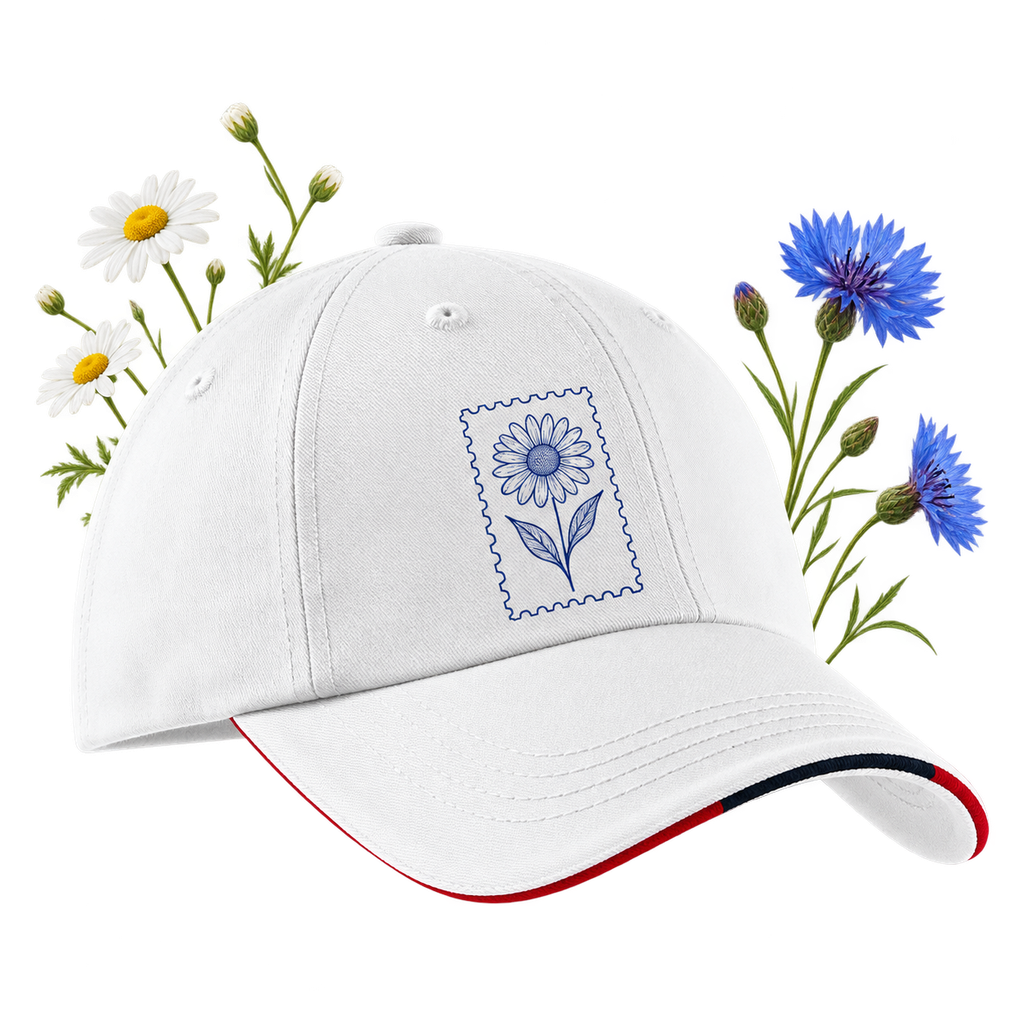 Port Authority C830 Sandwich Bill Cap with Striped Closure and an unstructured low-profile crown