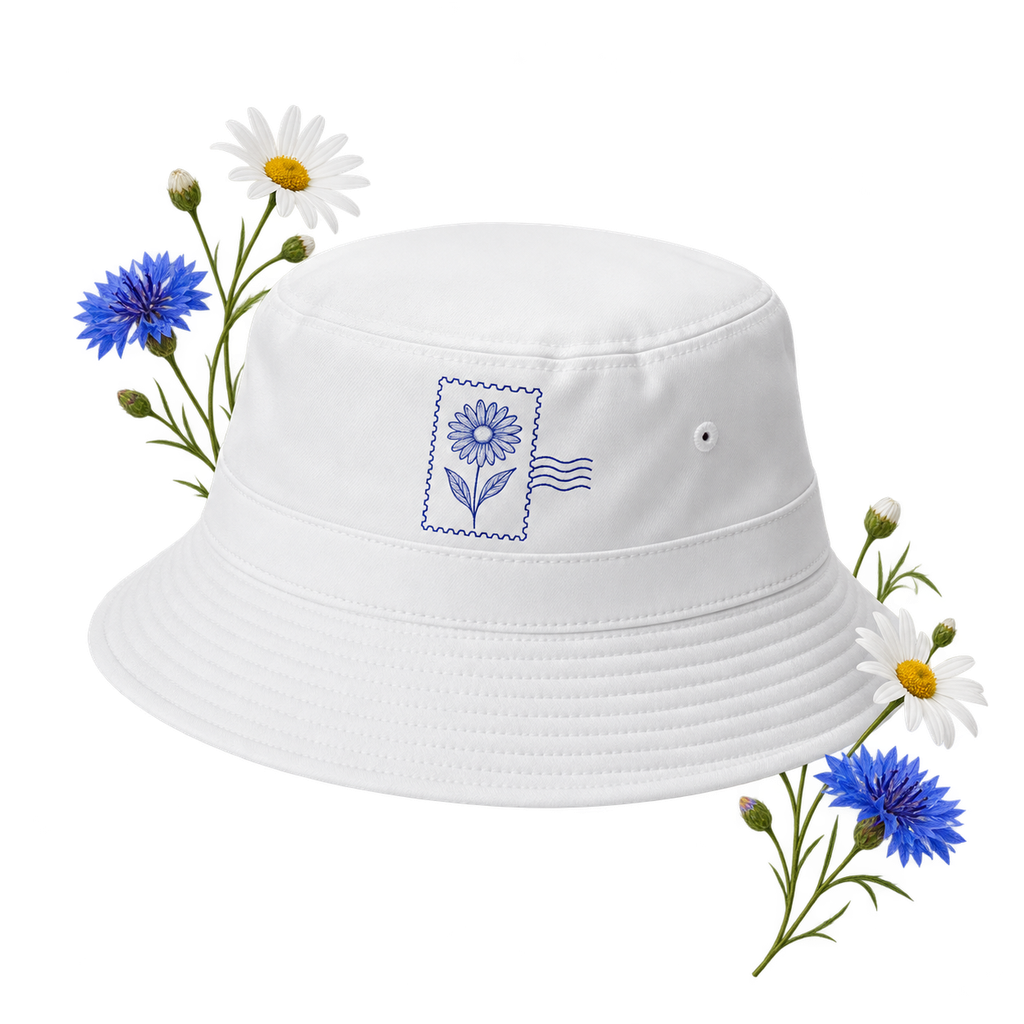 Port Authority C980 Poly Bucket Hat with an unstructured crown, exterior band detail and eyelets