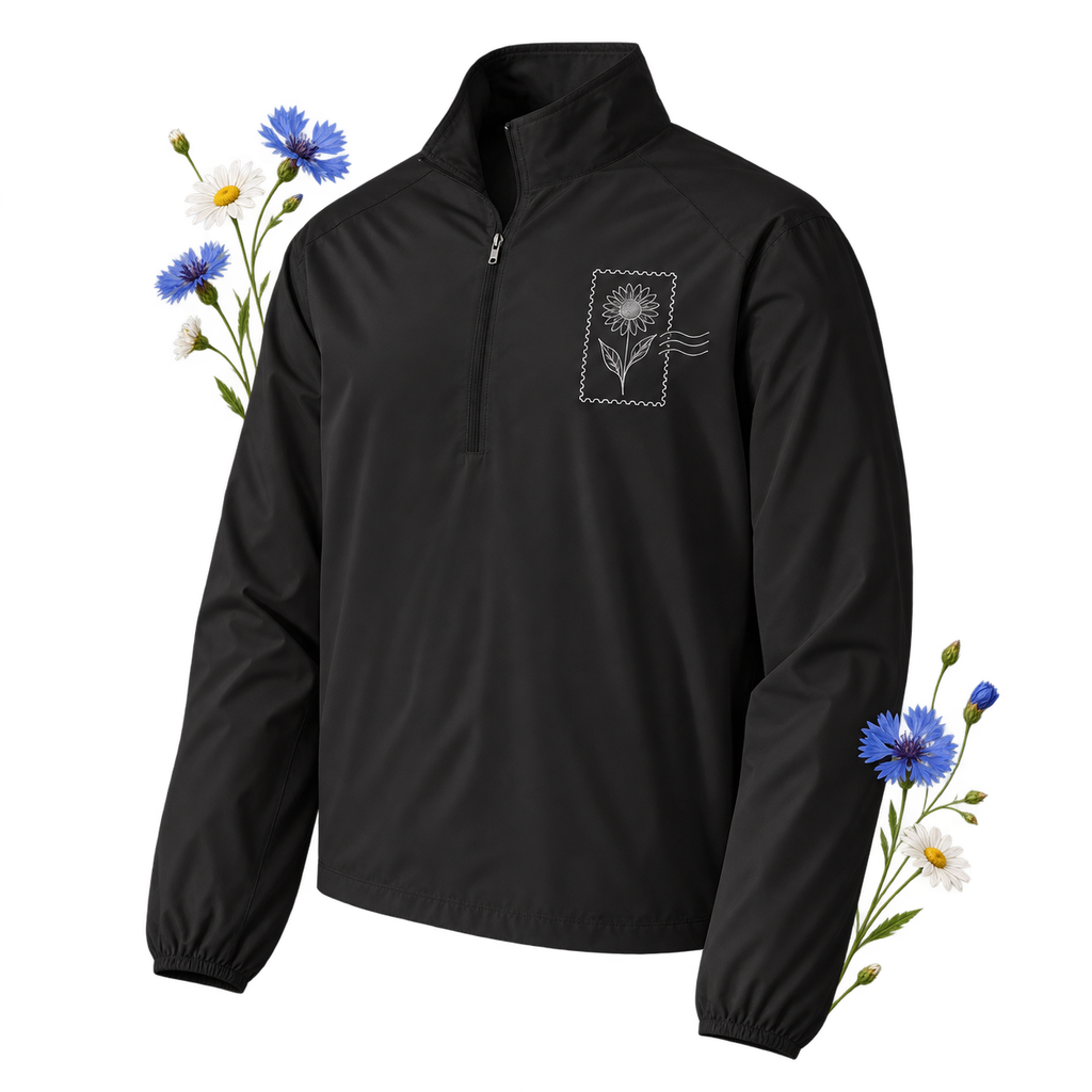 Port Authority J343 Zephyr 1/2-Zip Pullover with a half-zip front and 100% polyester shell