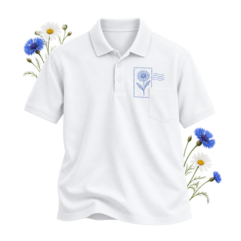 Port Authority K100P Core Classic Pique Pocket Polo with short sleeves, a left chest pocket and three-button placket