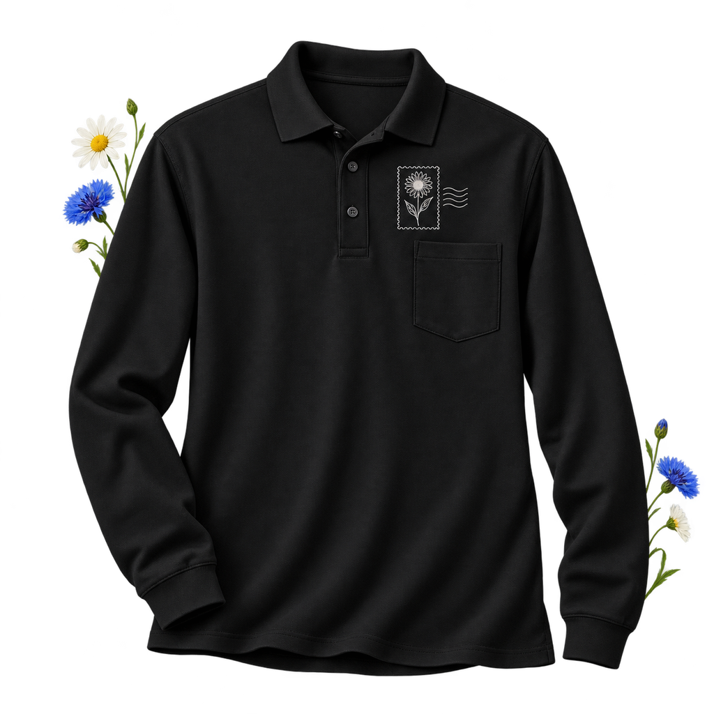Port Authority K500LSP Silk Touch Long Sleeve Polo with Pocket in 65/35 polyester/cotton pique