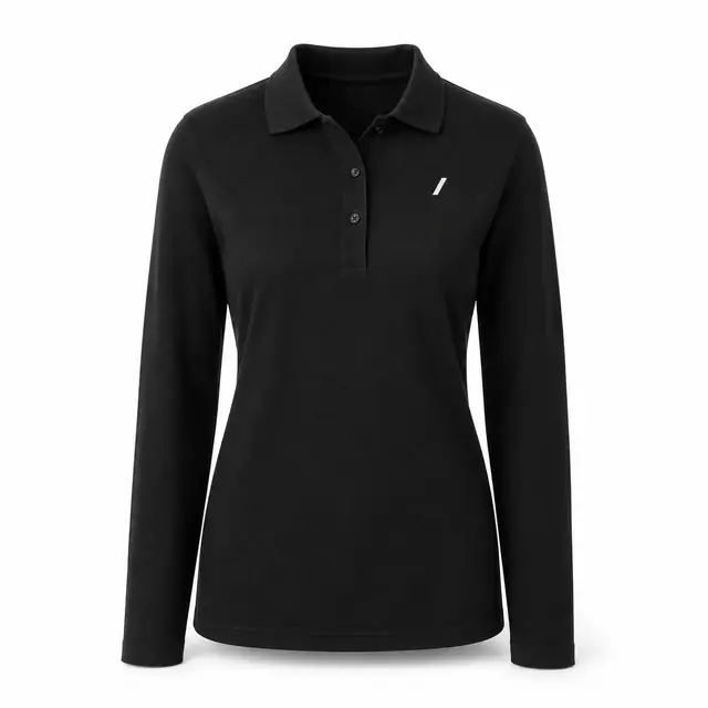 Port Authority L500LS Women's Silk Touch Long Sleeve Polo — 5.0 oz poly/cotton pique, slim fit, long sleeve