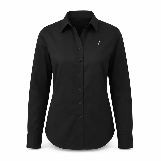 Port Authority L663 Women's Long Sleeve SuperPro Twill Shirt — 3.4 oz cotton/poly, slim fit, embroidery ready