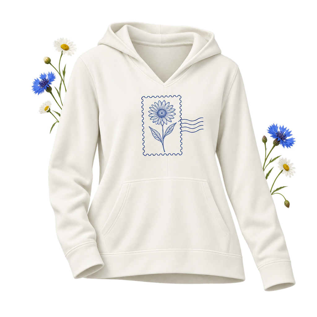 Port Authority LK826 Women's Microterry Pullover Hoodie with long sleeves, a hood, side vents and drop tail hem