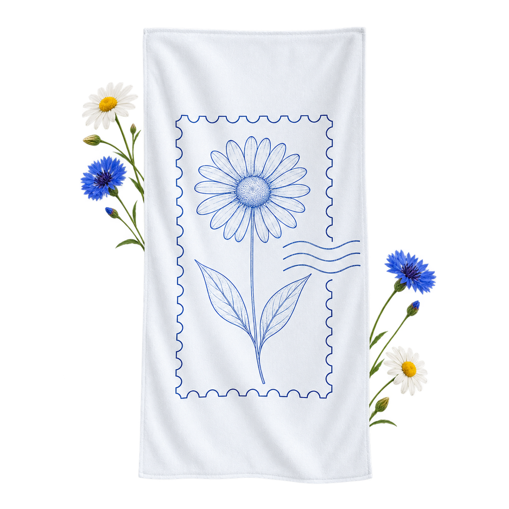Port Authority PT49 Sublimation Beach Towel — 28 by 58 inches with a velour face and terry back