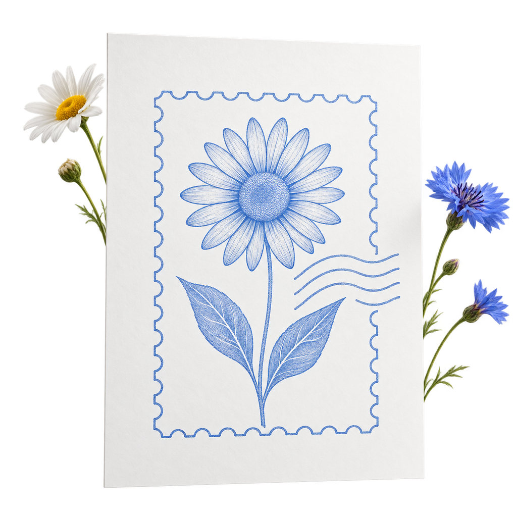 Premium matte paper poster displaying a printed design without a frame