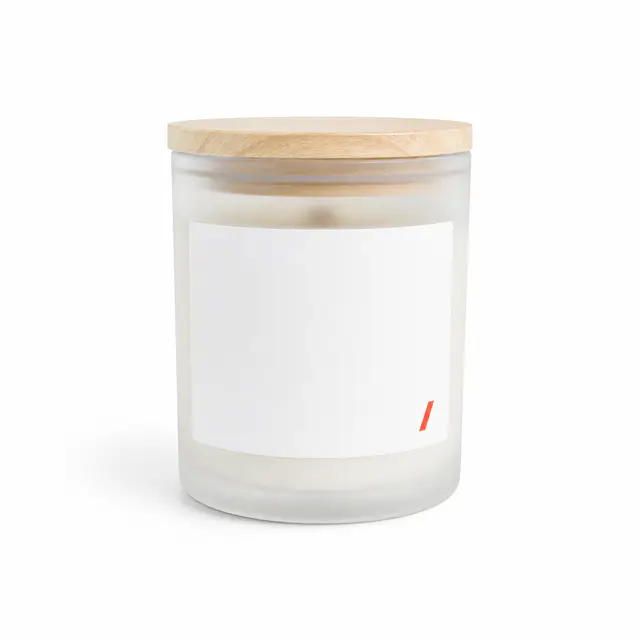 Printed Mint Frosted Glass Candle 11oz
