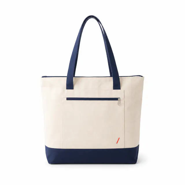 Q-Tees Q1300 Zippered Canvas Tote