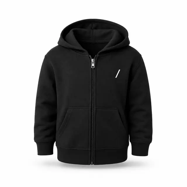 Rabbit Skins 3346 Toddler Full-Zip Fleece Hoodie — 7.5 oz cotton-polyester fleece, side-seamed
