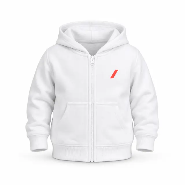Rabbit Skins 3446 Infant Zip Up Fleece Hoodie — 7.5 oz cotton-polyester fleece, side-seamed