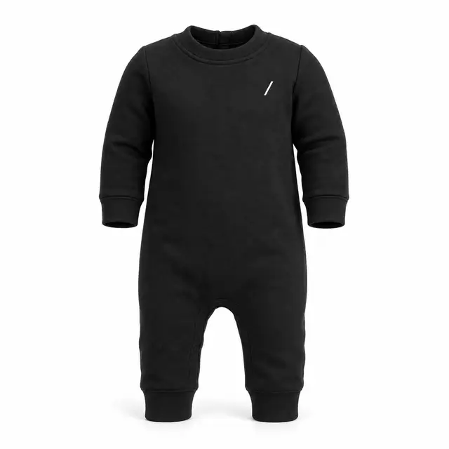 Rabbit Skins 4447 Infant Fleece One Piece — 7.4 oz cotton-polyester fleece, DTG, DTF, and embroidery compatible