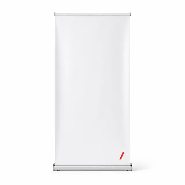 Print-on-demand retractable banner — pull-up vinyl display with aluminum stand for events and trade shows