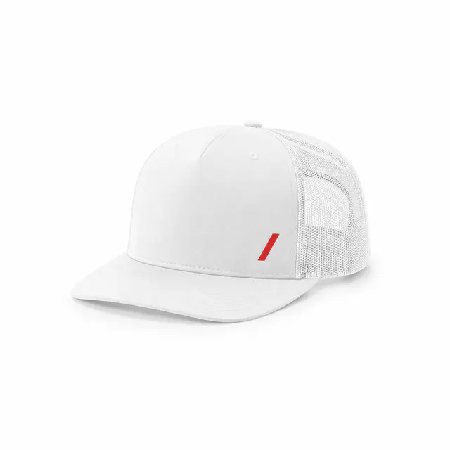 Richardson 112FP Five Panel Trucker Cap — seamless Mid Pro front and mesh back