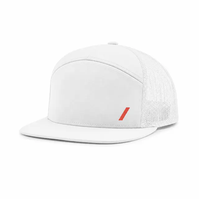 Richardson 168 Seven Panel Trucker Cap — Full Pro twill and mesh flat-brim snapback