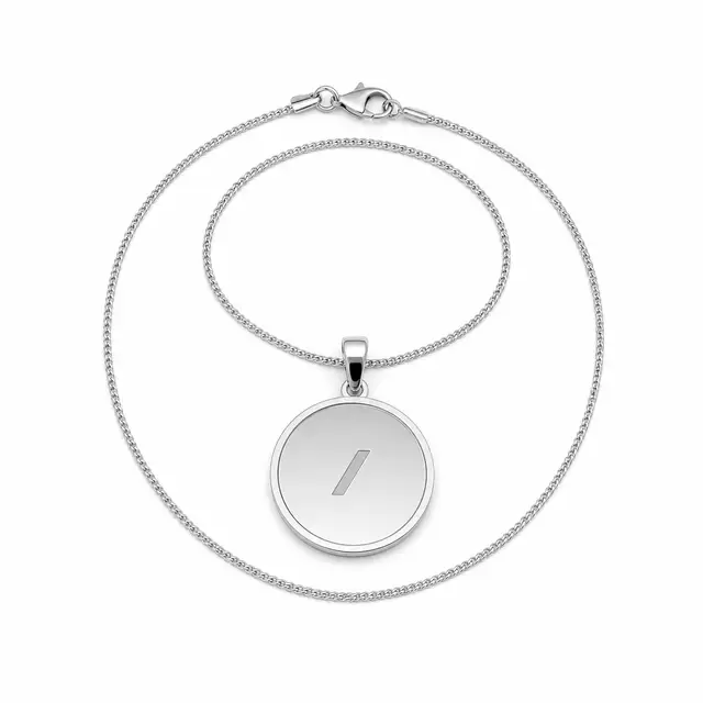 Round Border Photo Pendant round border photo pendant - stainless steel / sterling silver material and 1in x 1in pendant, 18in chain dimensions