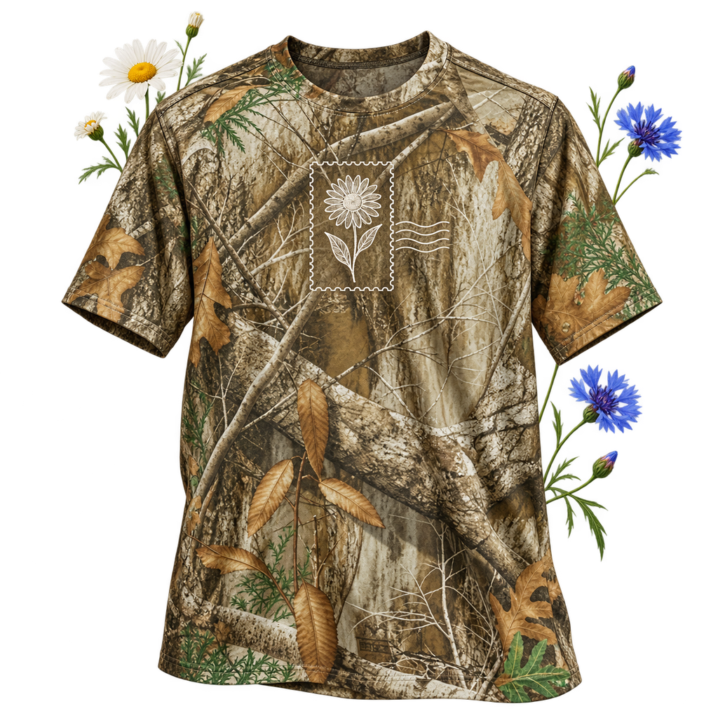 Russell Outdoors RU150 Realtree Performance Tee with short raglan sleeves and crew neckline