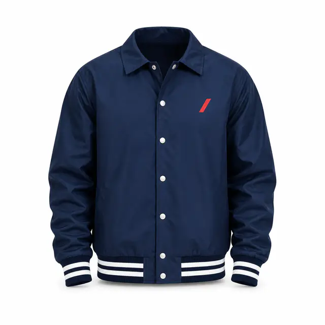 Shaka Wear SHCVBJ Unisex Collared Varsity Jacket — polyester with raglan sleeves