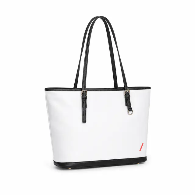 Print-on-demand shoulder bag — polyester construction with zippered closure for single-shoulder carry